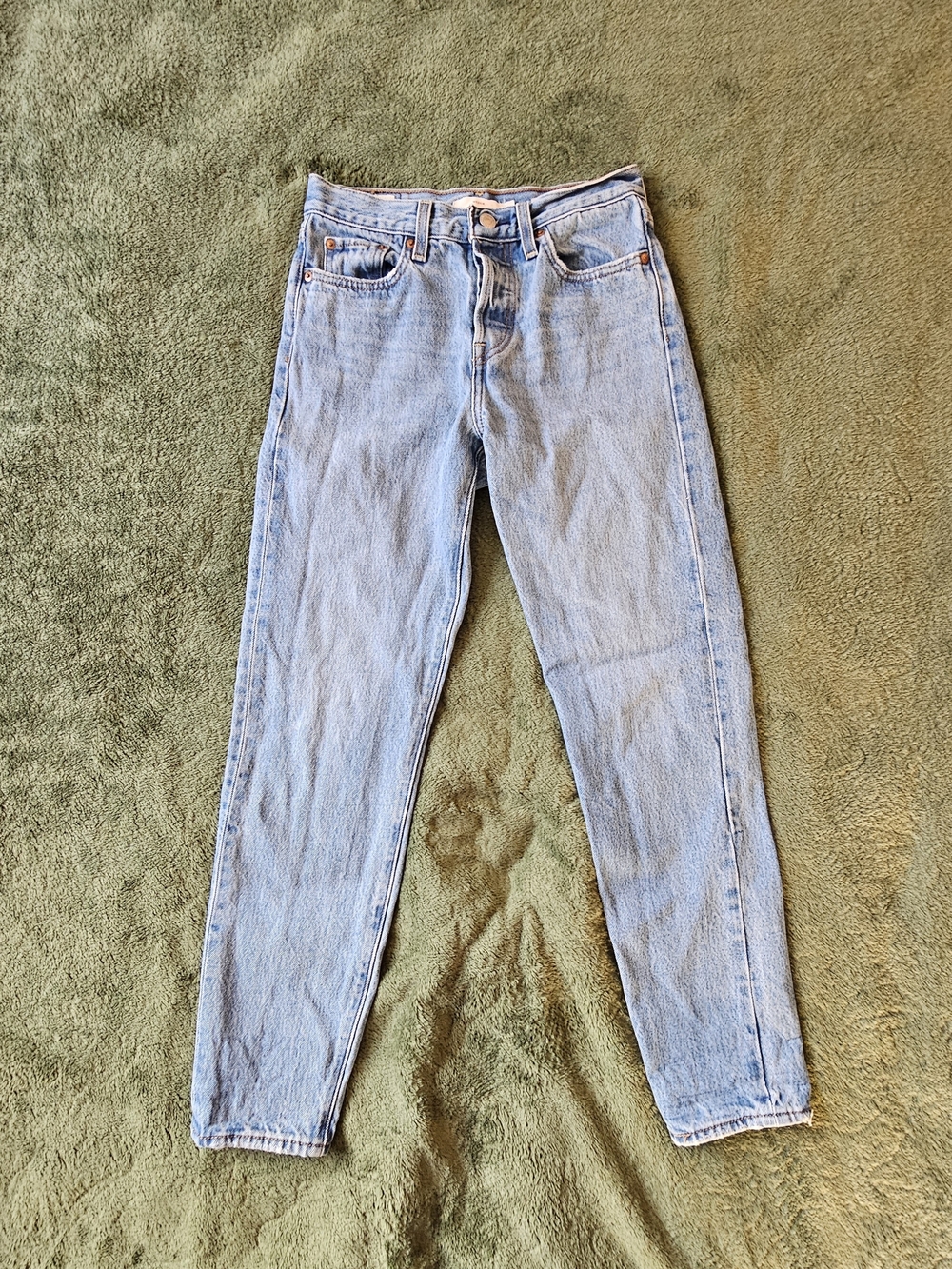 Levi's Premium Light Blue Wedgie Women’s Straight Leg Jeans Denim Size 25